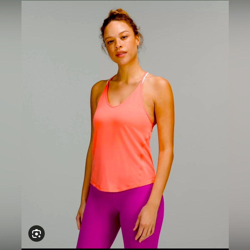 Lululemon NWT Raspberry cream Modal-Silk Yoga tank top Size 4